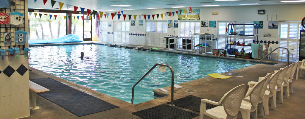 Swim Safe Swim School features a warm pool open year round.